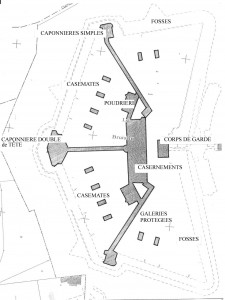 Fort du Bruissin-Plan de repérage remanié (conservé)
